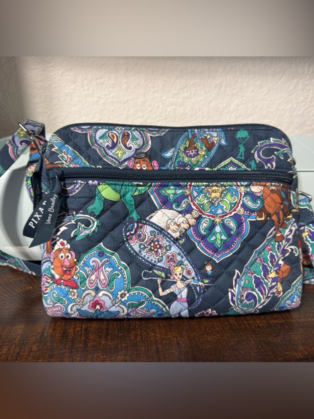 Vera Bradley Pixar Toy Story Andy’s Room Triple Compartment Crossbody Bag